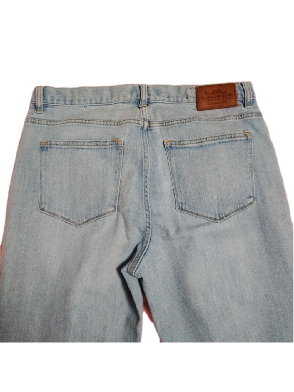 Lauren Ralph Lauren Women's Jeans Sz 10 Light Wash Straight Crop mom style - Picture 10 of 14